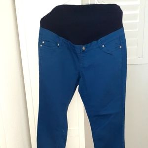 Hybrid Maternity Pants, Size Large, Blue, NEW condition